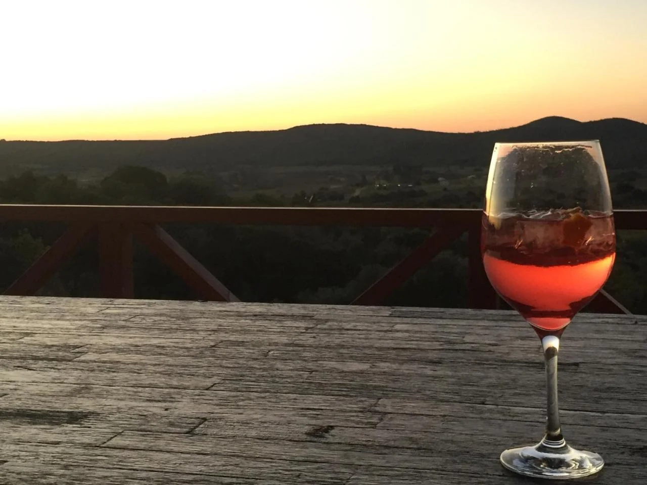 Atardecer sobre las sierras desde Panambí