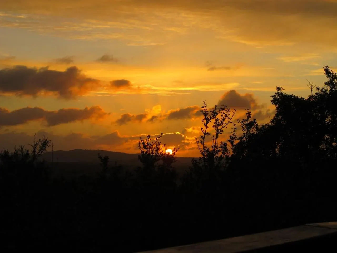 Cielo al atardecer desde Los Pololos
