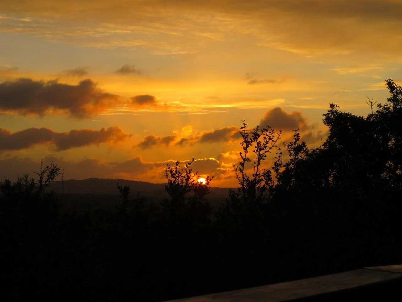 Cielo al atardecer desde Los Pololos